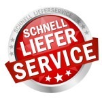 Button mit Banner " SCHNELLLIEFERSERVICE "