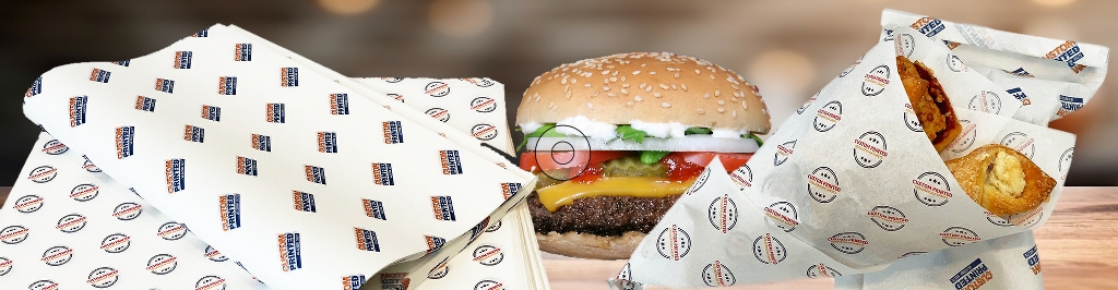Burgerpapier-bedrucken-Einwickelpapier-Lebensmittel-Fettdichtes-Einschlagpapier-Hamburger-Papier-mit-Logo-Kaesepapier